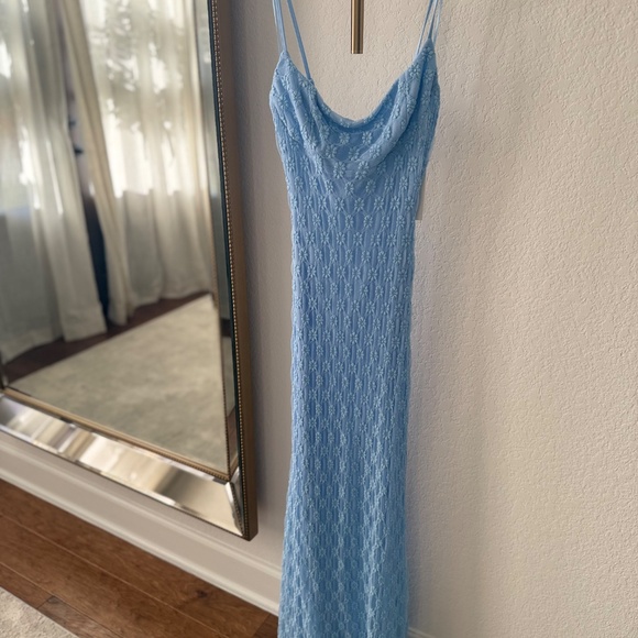 Adoni Mesh Midi Dress in Cornflower Bardot - Picture 5 of 5